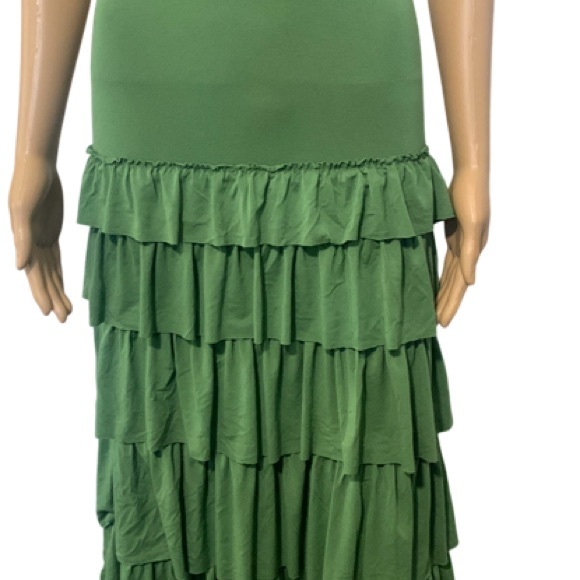 Maxi Layered Ruffle Skirt Black Kate & Mallory Boho design Maxi Skirt cascade - Picture 6 of 6